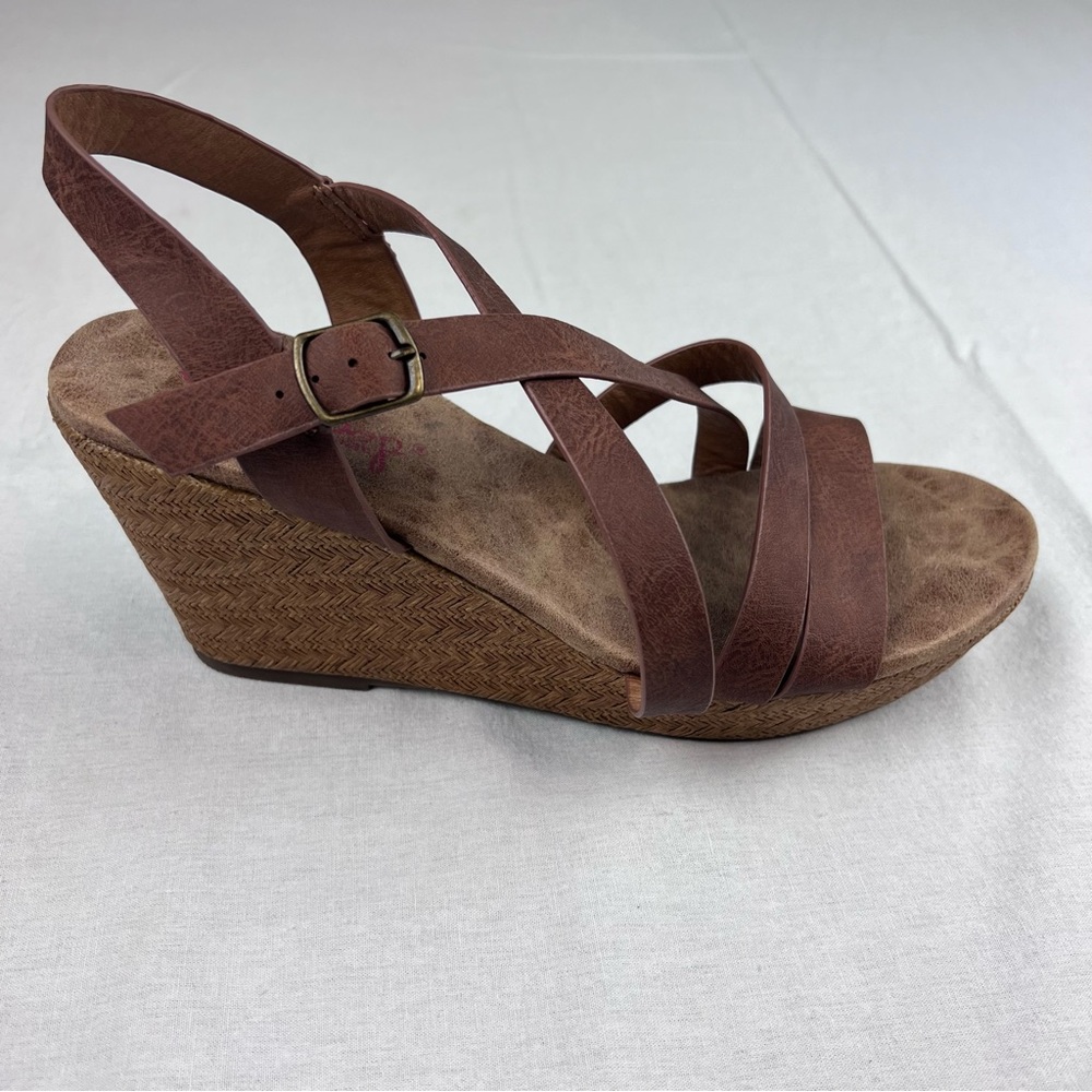 JellyPop Retro Espadrille Wedge Platform Sandal  Boho Gypsy Women Sz 10M